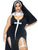 Plus Sultry Sinner Nun Costume