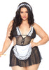 Plus Fantasy French Maid Lingerie Set