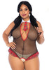 Plus Teachers Pet Schoolgirl Fishnet Teddy