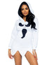 Ghost Hoodie Fleece Dress