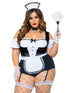 Plus Foxy Frenchie Maid Costume
