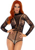 Lace & Fishnet Bodysuit
