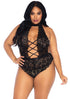 Plus Insatiable Crotchless Lace Teddy