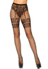 Faux Garter Fishnet Tights