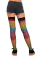 Jazzy Rainbow Fishnet Thigh Highs