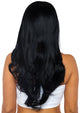 27" Long Wavy Center Part Black Wig