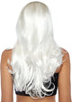 27" Long Wavy Center Part Black Wig