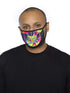 Tie Dye Skull Face Mask